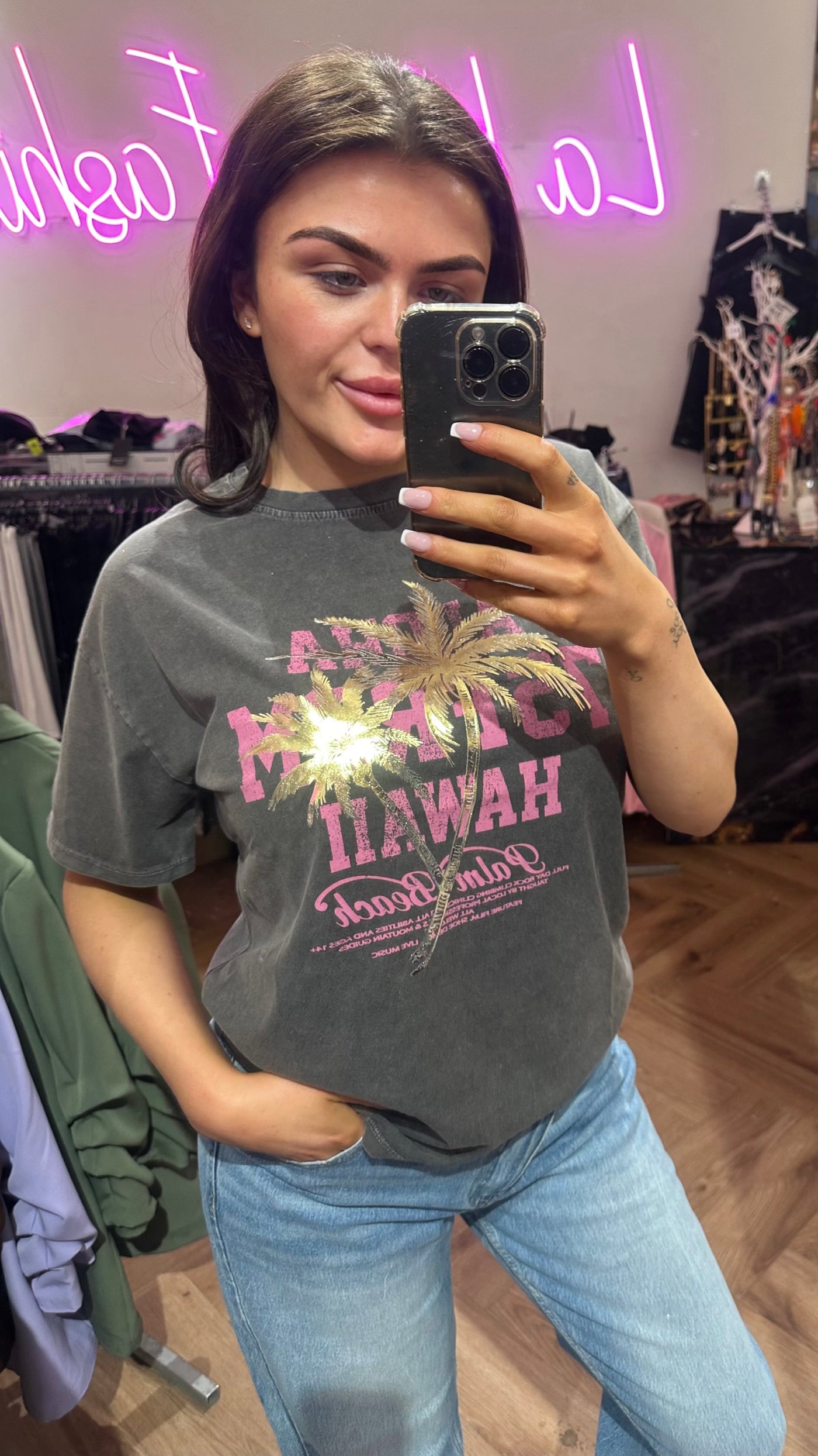 miami beach shirt grey