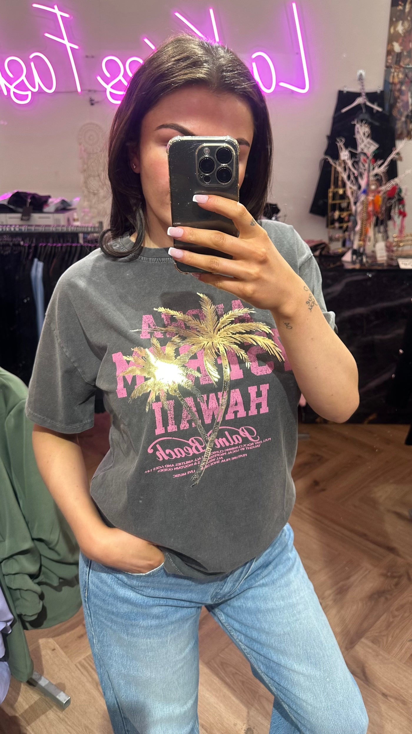 miami beach shirt grey