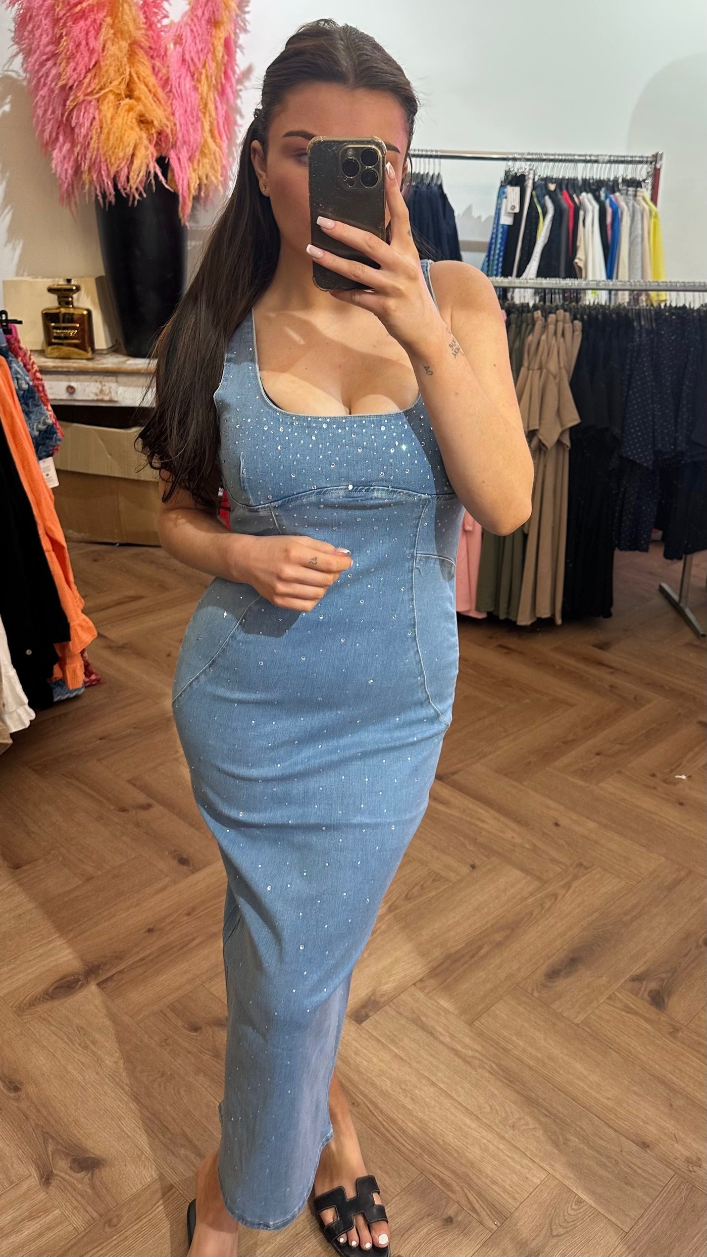 DENIM STRETCH DRESS